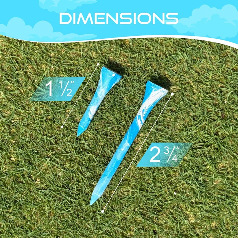 EWILLING Store Golf Tees Multiple Colors Mixed Size Package, 100pcs Professional Bamboo/Wood Golf Tees, Size 3-1/4", 2-3/4" & 1-1/2" Reduce Friction and Resistance - Image 5